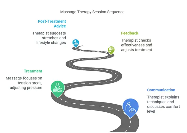 massage therapy session sequence